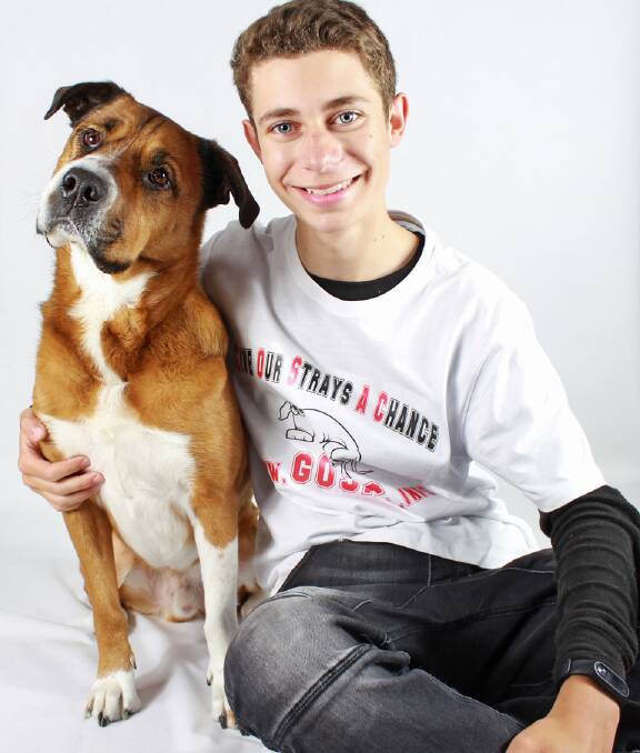 Dean Morris has been raising awareness about adopting animals since he was just 10 years old. Photo: Supplied.