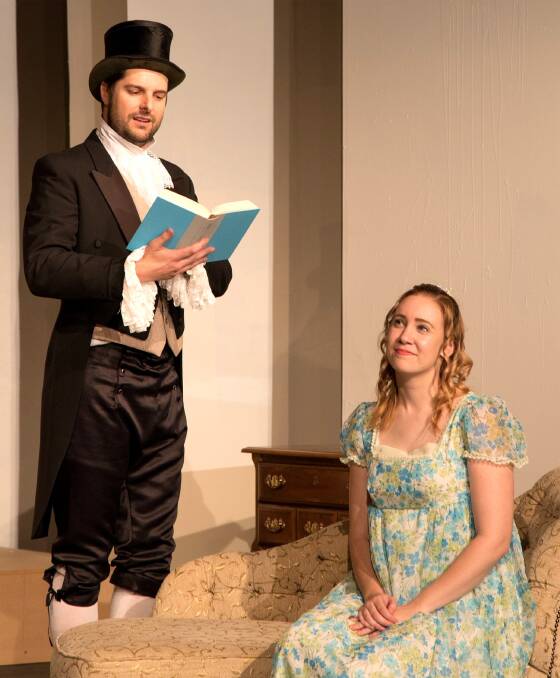 Wannanup resident Matthew Lister, as Colonel Brandon, proffers words of wisdom to Michelle Ezzy, as Marianne. Photo: Supplied.