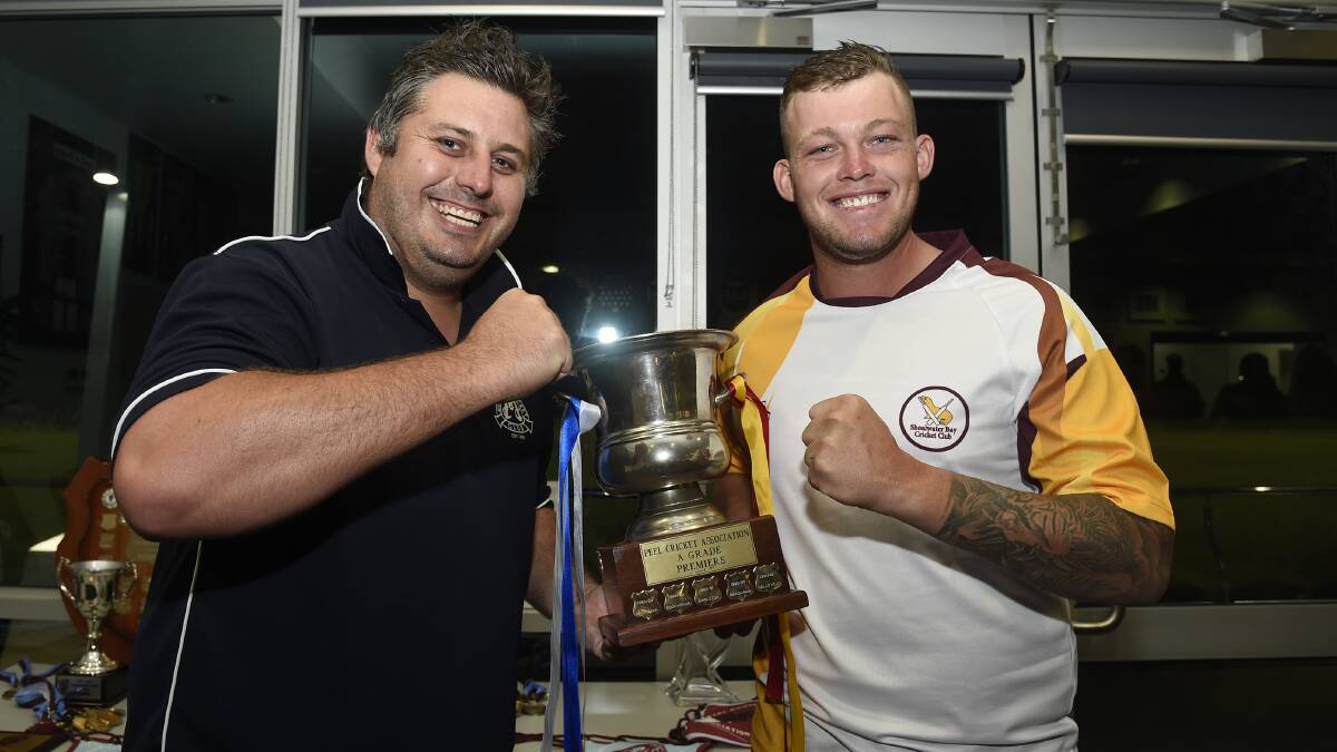 Mandurah and Shoalwater Bay battled it out in the 2015/16 Peel Cricket Association grand final, with Shoalwater Bay claiming a win. Photo: Richard Polden.  