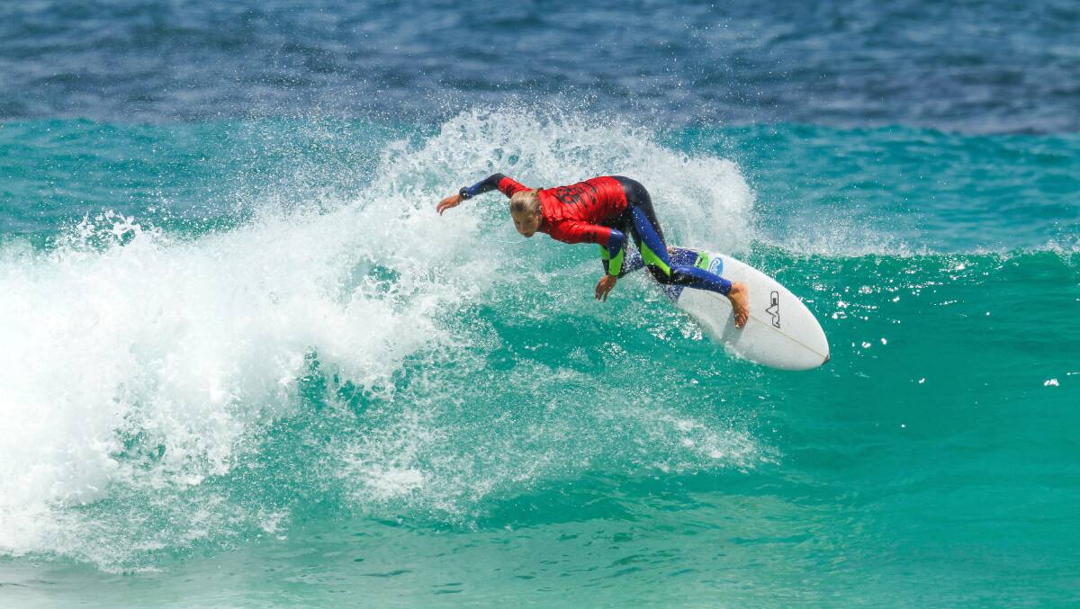 April McPherson will be surfing her home break. Photo: SurfingWA/Majeks.