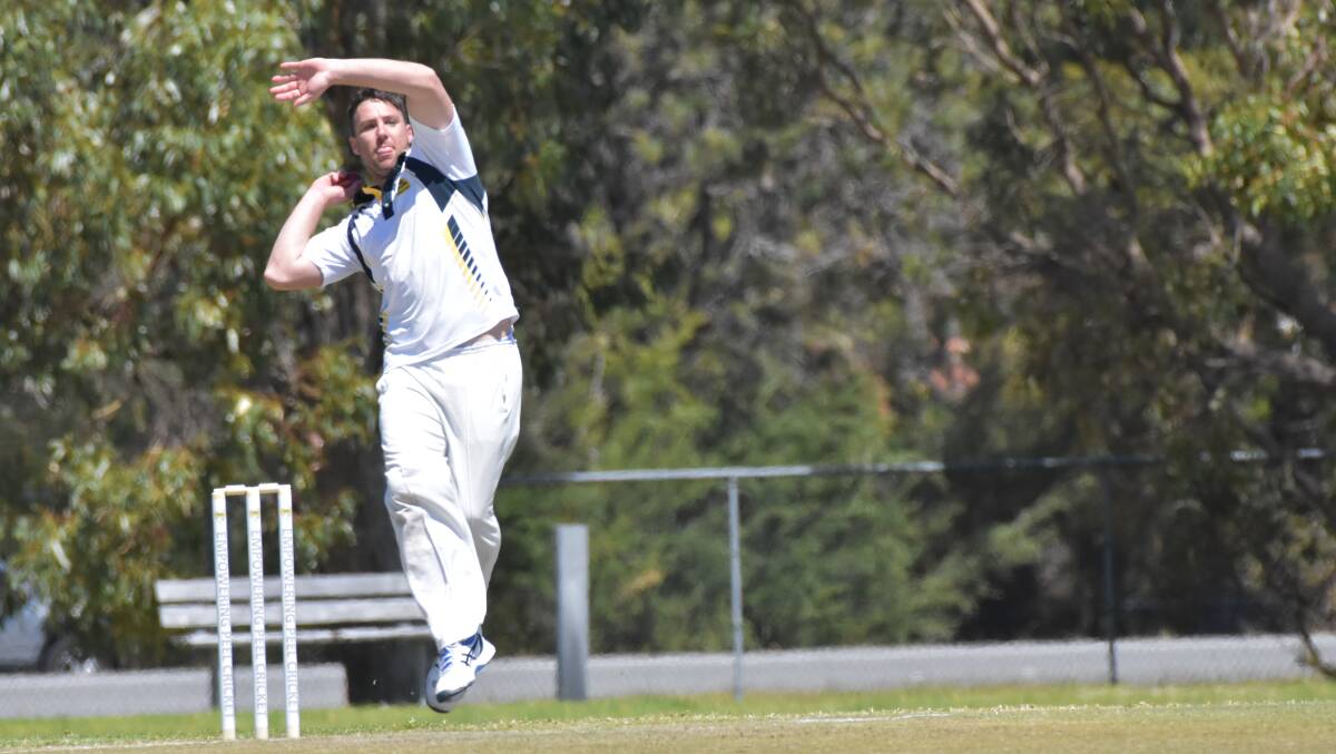 Brad Holmes collected three wickets and blasted out 62 runs in South Mandurah's win over Waroona. Photo: Justin Rake.