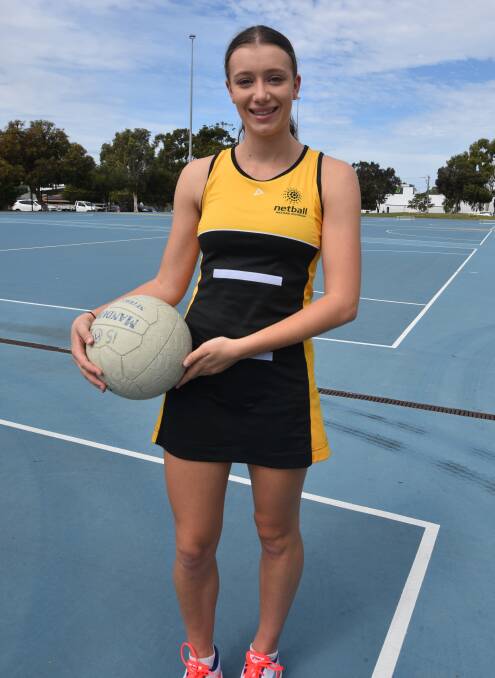 Mandurah's Ella Sigley will line up for WA at the under 19s National Netball Championships in Brisbane later this month. Photo: Justin Rake.    