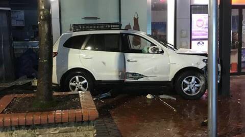 A man has been charged after a car smashed into the shopfront window of a bakery in Mandurah on Saturday night. Photo: Supplied.