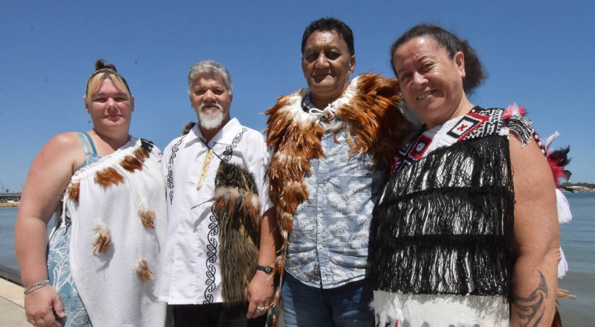 Taressa Schurmann, Maurice Heta-Tohu, James Tioro and Jo Matthews are gearing up for Mandurah's fifth annual Waitangi Day celebrations. Photo: Justin Rake.