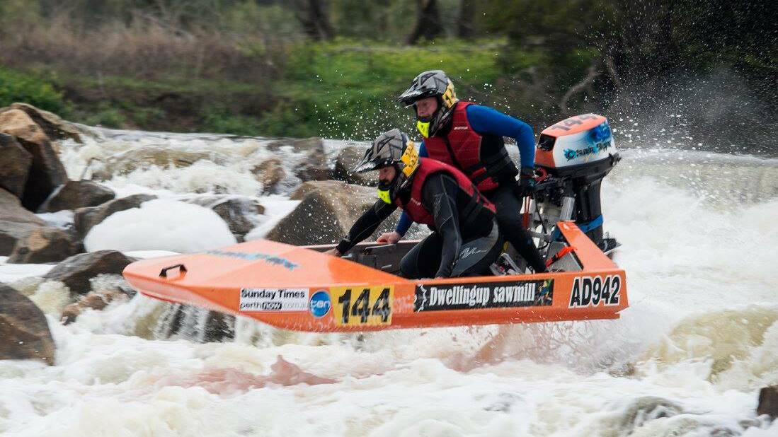 North and Branson raced superbly in the 2017 Avon Descent. Photo: Facebook/Power Dinghy Racing Club.
