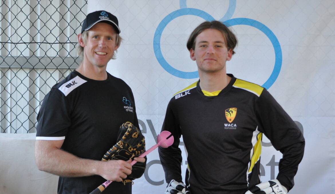 Damien Burrage (right) with personal coach and mentor Brendon Diamanti. Photo: Justin Rake.