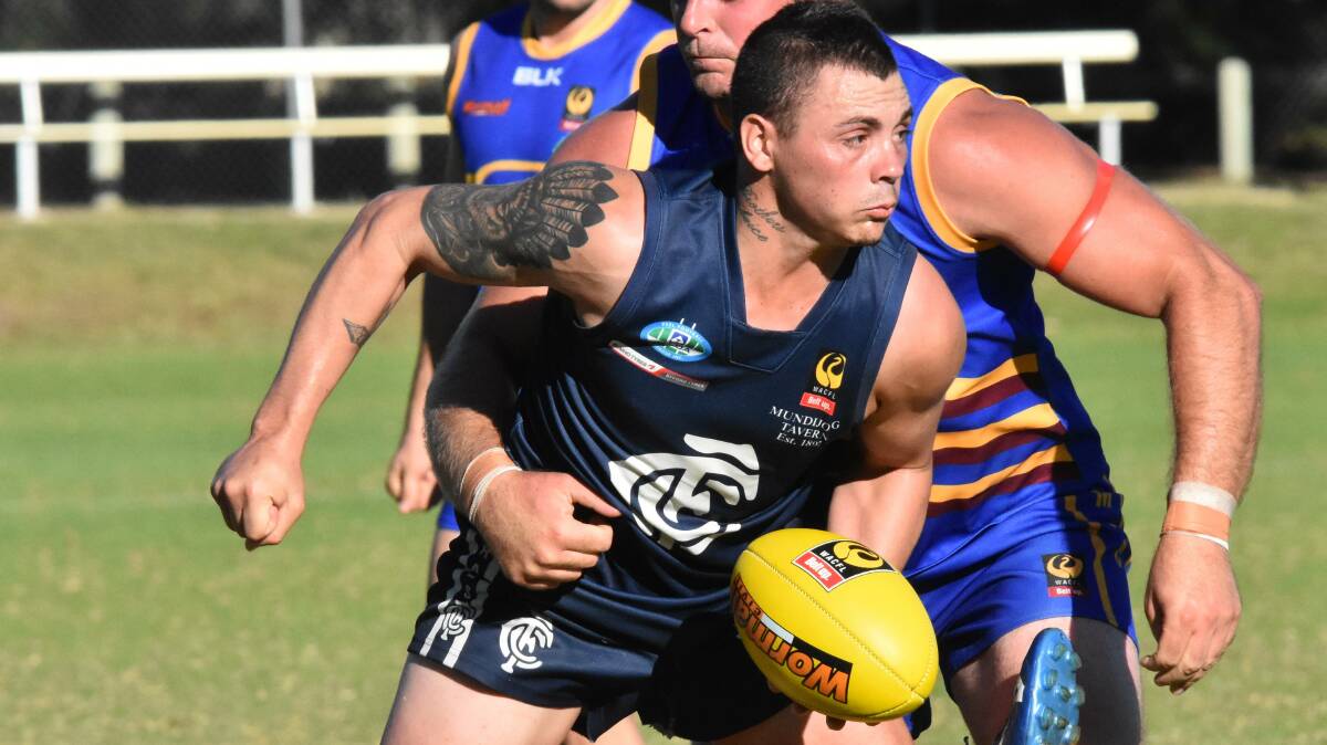 Callum Collard snapped up four goals for Centrals. Photo: Justin Rake.