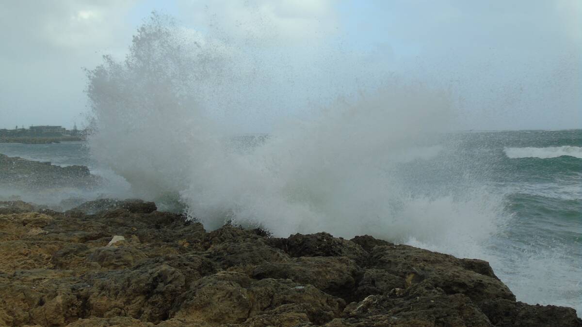 Stormy weather lashed Mandurah throughout Monday. Photo: Supplied/Graeme.