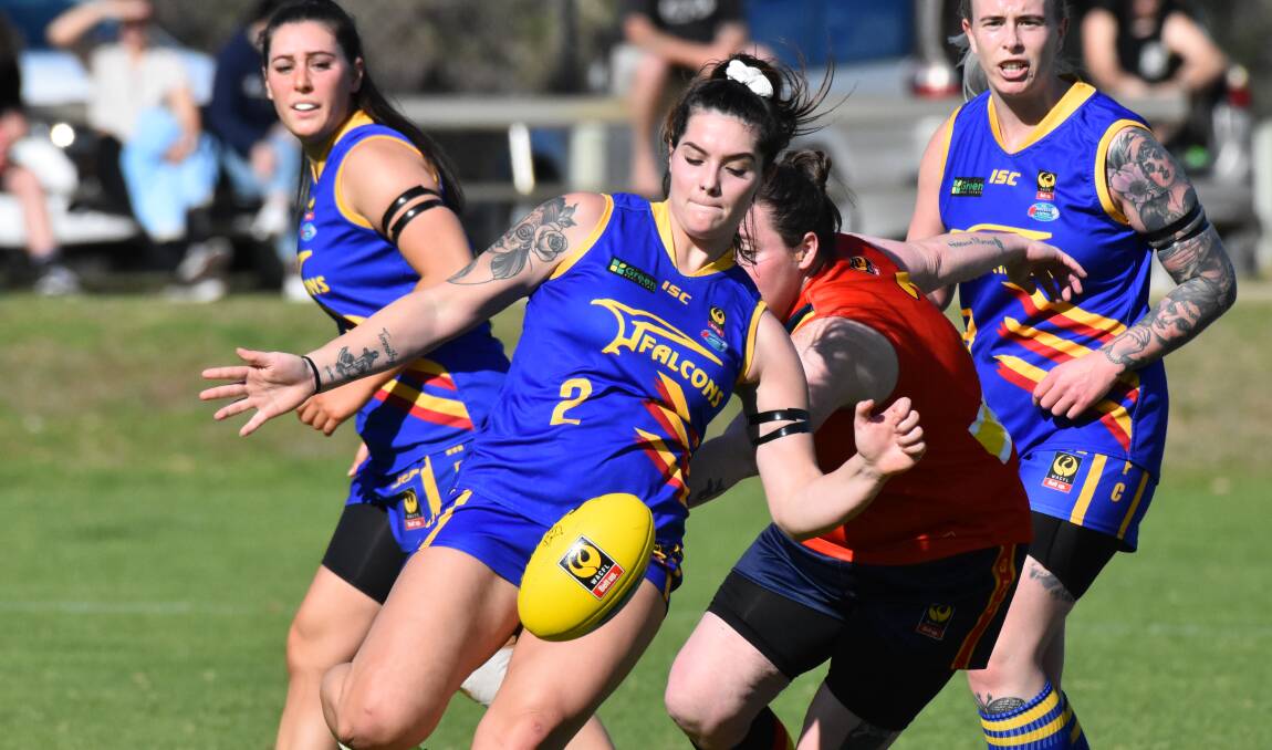 Cholina Giblett was among South Mandurah's best as they claimed a win over Dwellingup in round three. Photo: Justin Rake/File image. 
