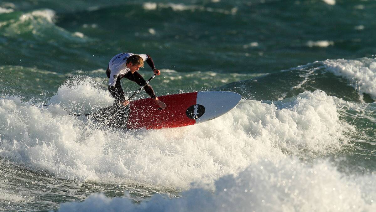 Chris Twomey in testing conditions. Photo: SurfingWA/Woolacott.