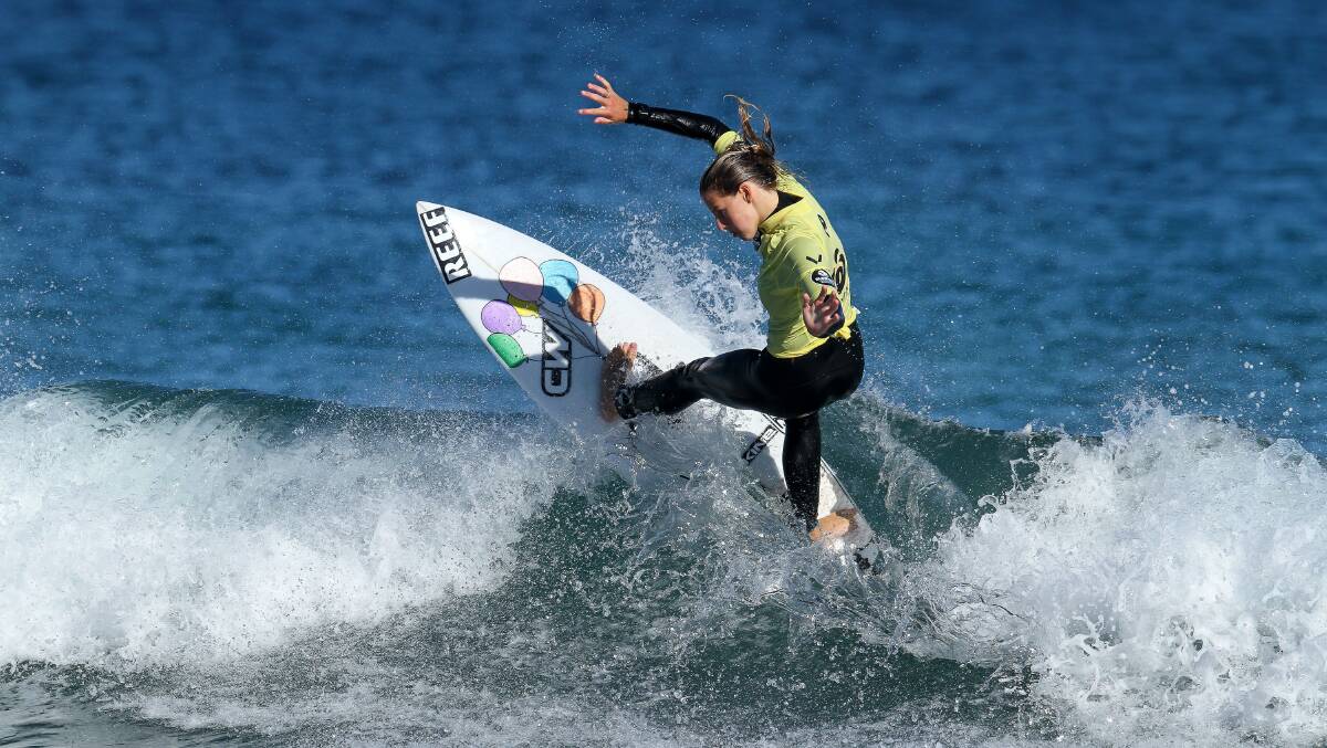 April McPherson will look to continue on her winning ways in the Mandurah Pro. Photo: Surfing WA/Woolacott.