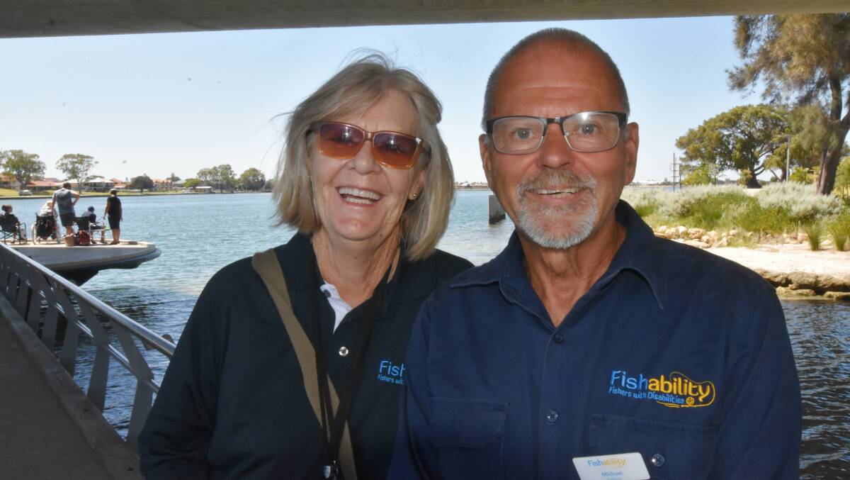Outgoing Fishability coordinator Dee Castillo pictured with her successor, Mike Chitty. Photo: Justin Rake. 