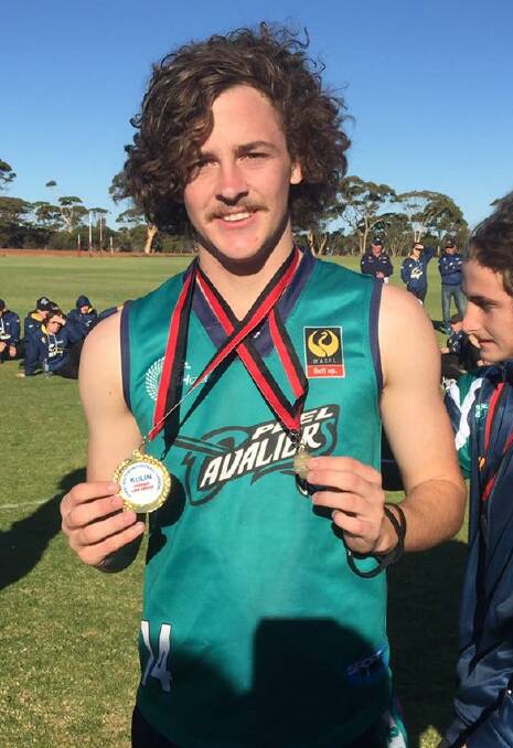 Waroona's Zac Moody took out the Harry Reeves medal as the carnival's best and fairest. Photo: Facebook/Peel Football and Netball League.