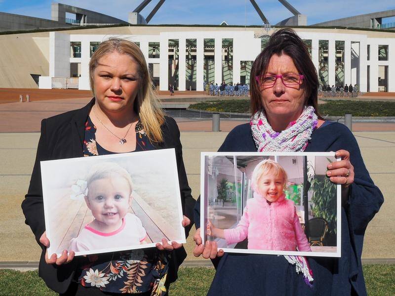 Parents such as Alison Rees and Andrea Shoesmith (R) want it made illegal to sell unsafe toys.