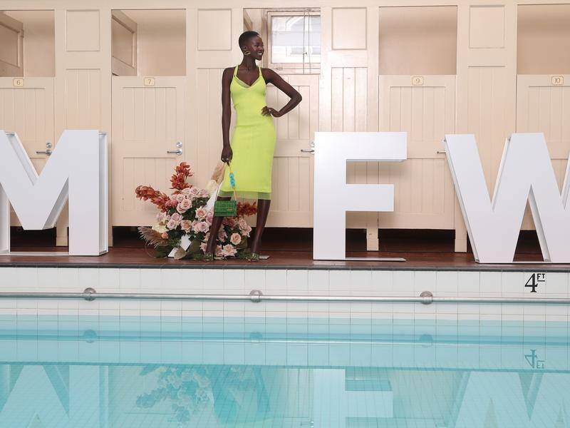 Model Adut Akech says she's proud to be back home for this year's Melbourne Fashion Week.