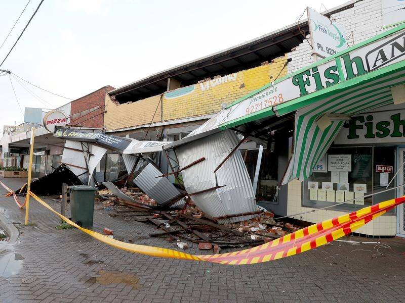 The roof of a deli collapsed in the Perth suburb of Bedford during the wild weather that hit WA.