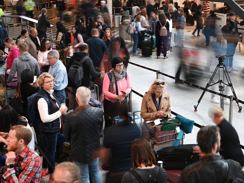Passengers were stranded at Copenhagen Airport due to the SAS pilot strike.