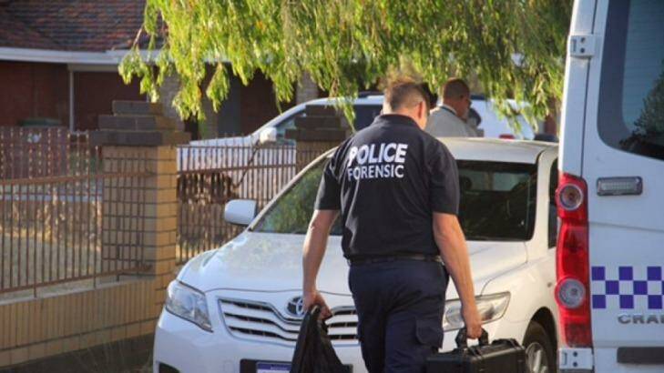 Forensic police searched the home, which is believed to be linked to the Claremont investigation. Photo: Robert Koenig-Luck/ABC News
