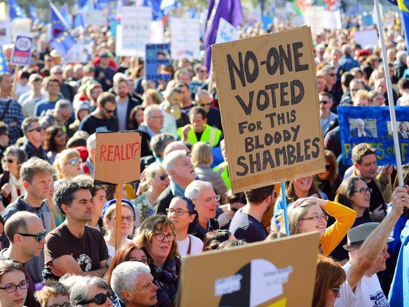 Half a million protesters took to the streets in London to call for a new Brexit referendum