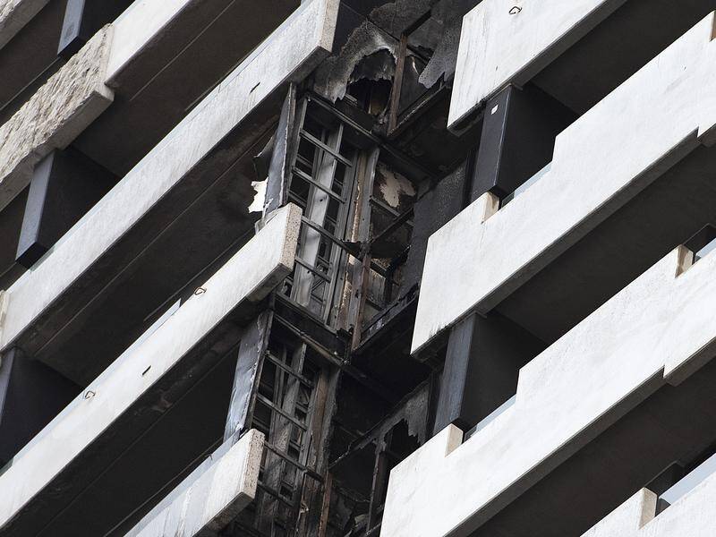Safety services at the Neo200 building at Spencer Street in Melbourne remain unrestored.