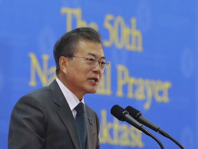 South Korean President Moon Jae-in says the Trump-Kim meeting could lead to a denuclearised North.
