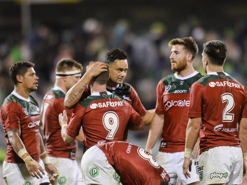 South Sydney have scored a 16-12 NRL win over the Raiders in a tight NRL match in Canberra.