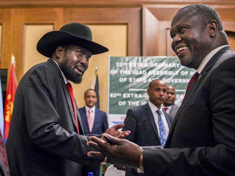 Salva Kiir (left) and Riek Machar (right) say they have agreed to form a new coalition government.
