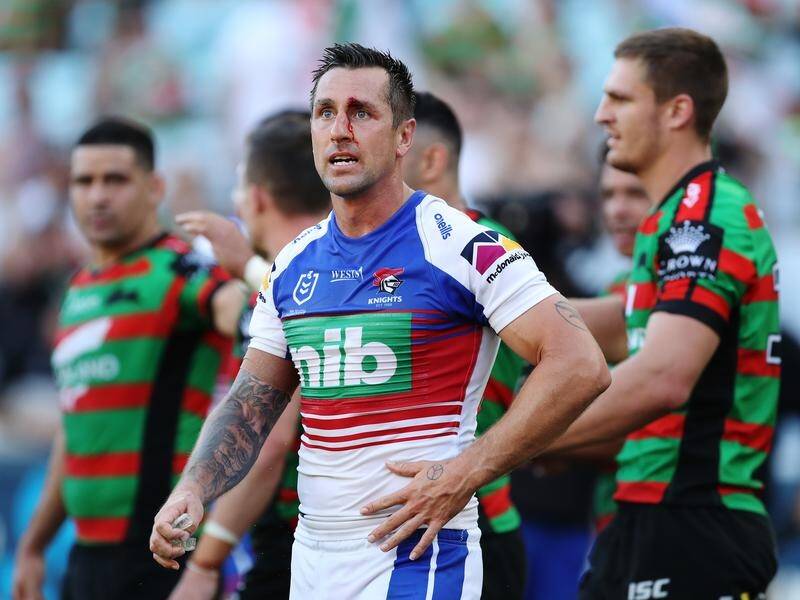 Mitchell Pearce has stepped down as captain of NRL club Newcastle because of a text scandal.