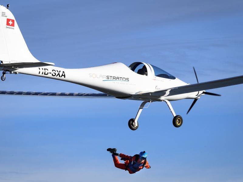 SolarStratos says its solar-powered plane has been used to perform the first freefall of its kind.