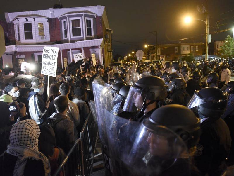 Philadelphia police have made 172 arrests and 53 officers have been injured.