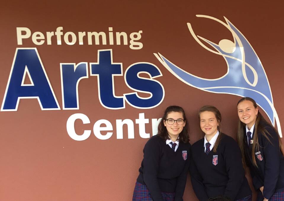 A CHANCE TO SHINE: Students from the Certificate II in Music Industry pose outside the state-of-the-art Foundation Christian College Performing Arts Centre. Photo: Supplied