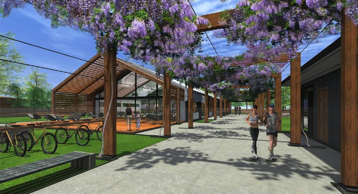 LAND OF OPPORTUNITY: An artists' impression of the promenade view of the Dwellingup National Trails Centre. The Centre is due to be completed in September next year. Photo: Supplied