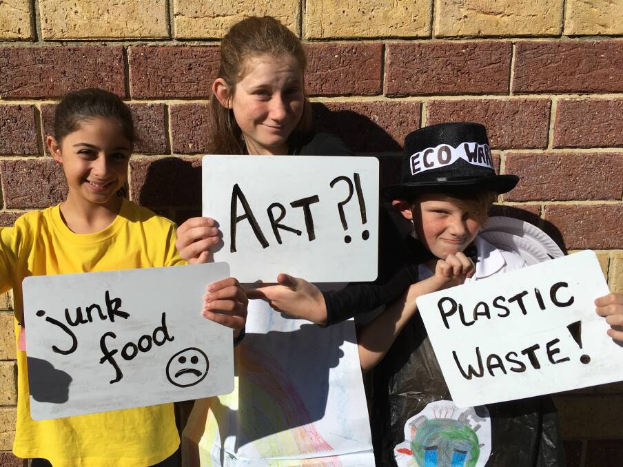 SPEAKING OUT: Halls Head PS students Sara Chaudhry, Isabel de Silva and Billy Burnside speak their minds. Photo: Supplied