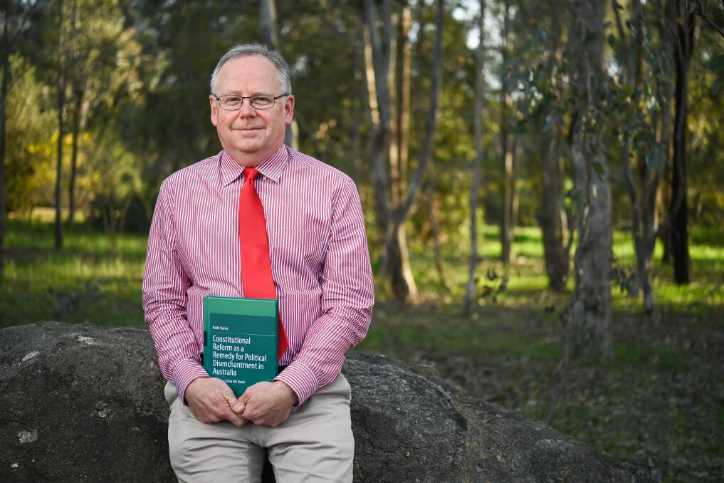IT IS TIME: Senior law lecturer Bede Harris's new book explores constitutional reform including the removal of state borders and governments. Picture: MARK JESSER