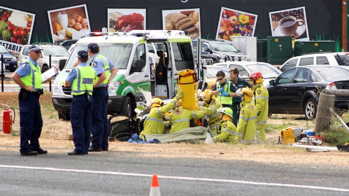 South West police are investigating whether road rage was the cause of a four-car crash on the Australind Bypass on Tuesday morning. Picture: Andrew Elstermann/Bunbury Mail.