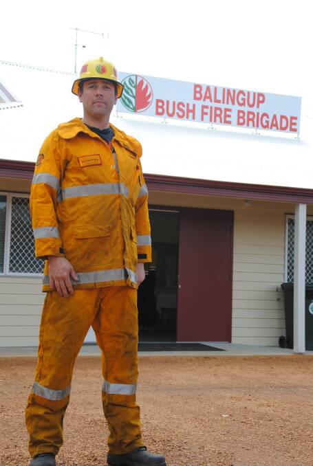 Balingup Fire Control Officer Paul Davis at the opening of the new Balingup Fire Station. Photo: Donnybrook-Bridgetown Mail.