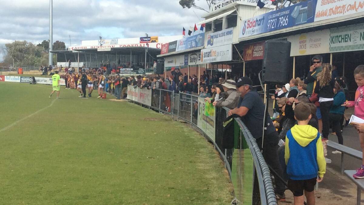 The crowd watches on during the SWFL colts grand final between Augusta-Margaret River and Harvey-Brunswick-Leschenault.
