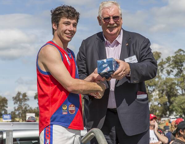 Gino Catalano won the best on ground award in the reserves grand final. Photo: Ashley Pearce.