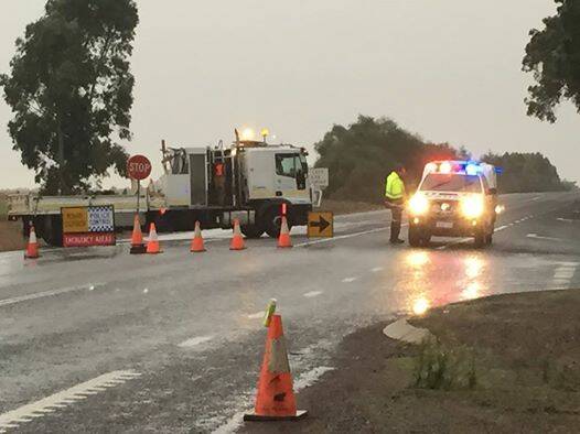 Bussell Highway near Cowaramup was closed on Tuesday morning after a fatal crash on Monday night. Photo: 9 News Perth/Facebook. 