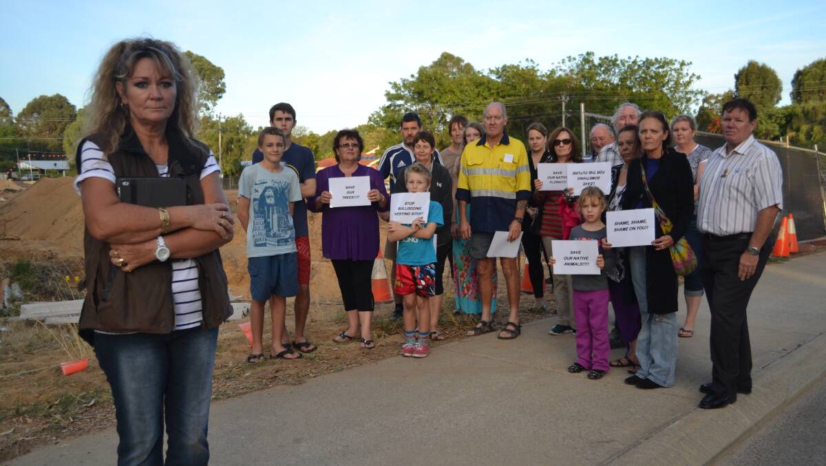 ANGRY residents gathered in Greenfields on Thursday protesting the effect the Central Park development is having on the environment.