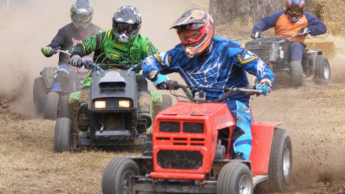 The Rural Living Expo includes the first ever nationally affiliated Ride on Lawn Mower Race. Photo: Supplied. 