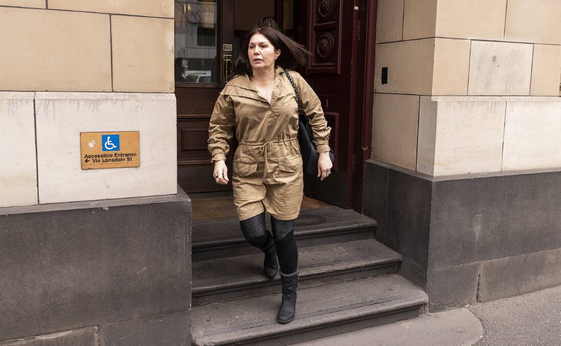 Roberta Williams is seen leaving the Supreme Court in Melbourne. Picture: AAP