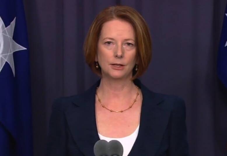 Momentous: Julia Gillard, as Prime Minister, announcing the establishment of the Royal Commission into Institutional Responses to Child Sexual Abuse on November 12, 2012.