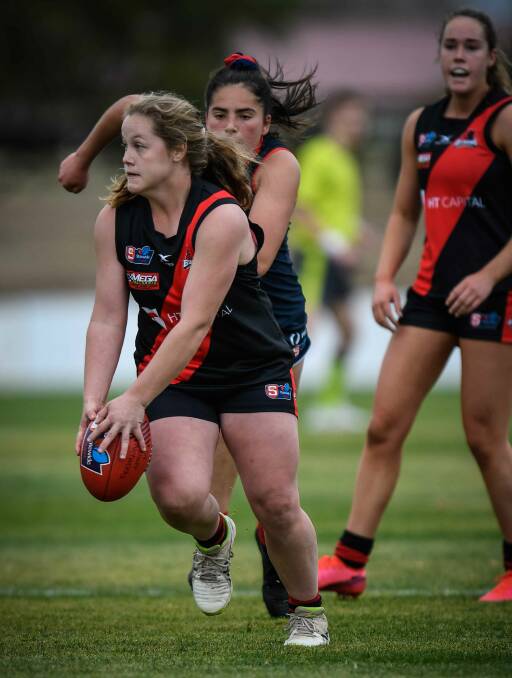 Coomandook footballer Abbie Ballard, who plays for West Adelaide in the SANFLW, is in the running to play in the AFLW All-Stars match on Friday. Photo: West Adelaide Football Club. 