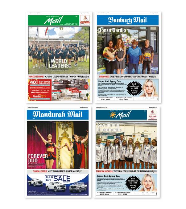 Local news coverage will continue online for Mandurah and Bunbury after the Mandurah Mail, Bunbury Mail, Busselton-Dunsborough Mail and Augusta-Margaret River Mail cease printing at the end of April.
