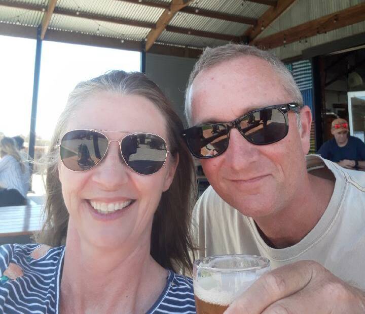 Anita Donaldson and Brian Weeks from Cowaramup, Western Australia are currently stuck with their two sons at Brian's parents' home in Port Vincent, South Australia. Photos: Supplied