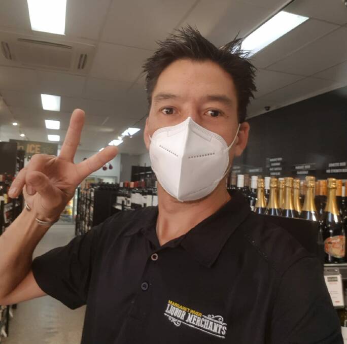 Margaret River Liquor Merchants manager Mark Wong says the store has implemented a 'No mask, no service, no exceptions' rule.
