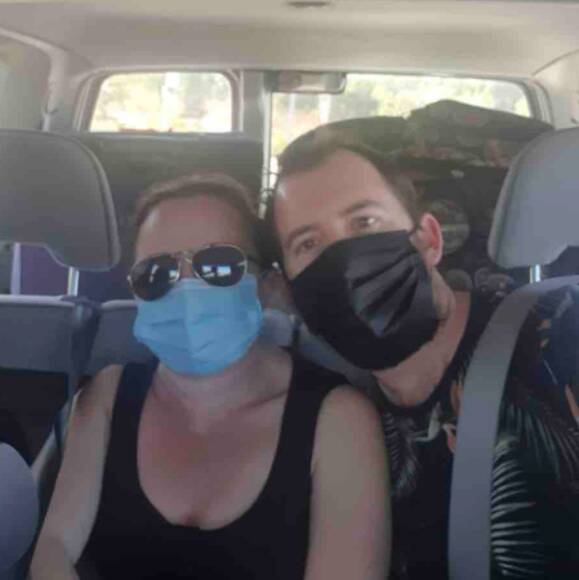 Tessa Pollard and Samuel Hogg are in quarantine following their epic journey home from Ukraine. Photos: Supplied