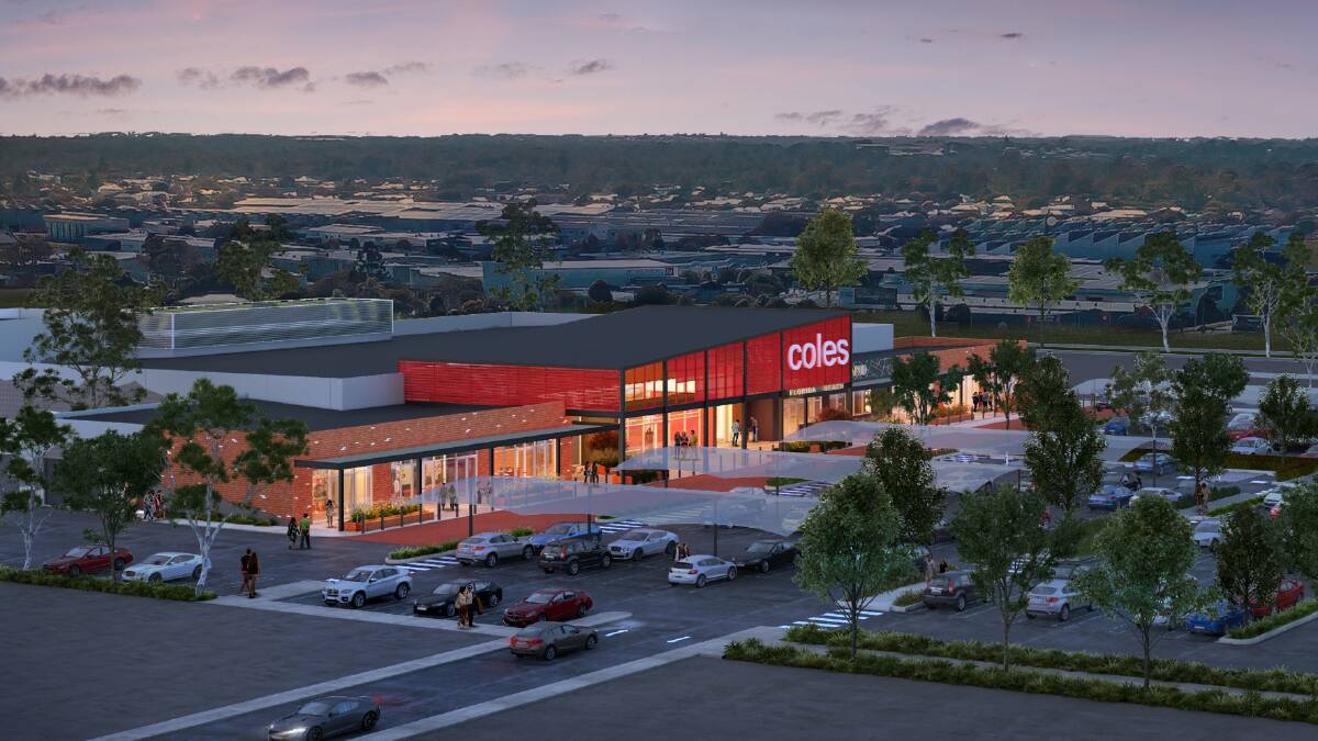 Coming soon: An artist's impression of the new Coles development proposed for Dawesville. Photo: element/George Ashton.
