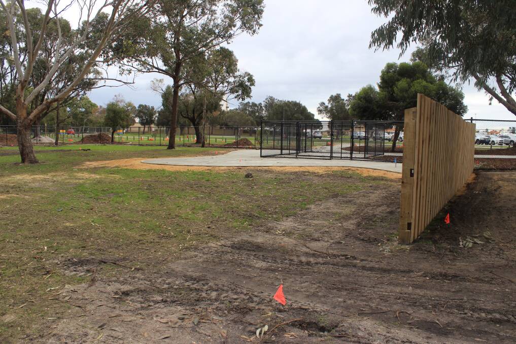 Off the leash: The new enclosed dog park on Leslie Street will be open for use soon. Photo: City of Mandurah.